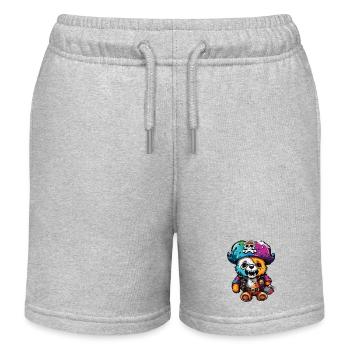 Teddybär / Kuscheltier / Stofftier / Geschenkidee - Kinder Organic Joggingshorts Mini Bolter von Stanley/Stella - Grau meliert - Vorne