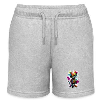 Horror Puppe / Halloween / gruselig / düster - Kinder Organic Joggingshorts Mini Bolter von Stanley/Stella - Grau meliert - Vorne