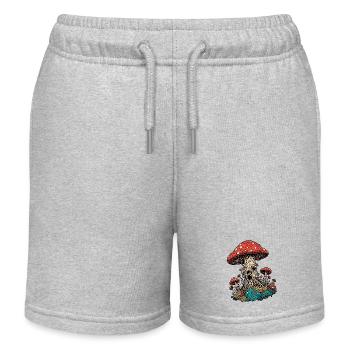 Champignon / Champignon / Prairie / Forêt / Goa / Psy - Short de jogging enfant bio Stanley/Stella - gris chiné - Devant