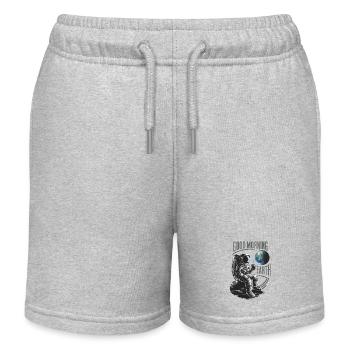 Good morning earth Astronaut - Kids Organic Sweat Shorts by Stanley/Stella - heather grey - Front