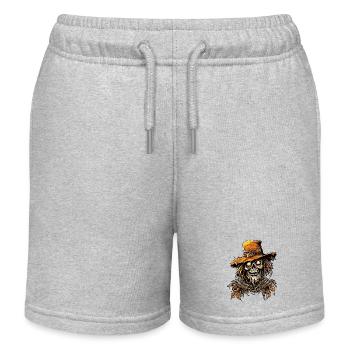 Vogelscheuche / Erntehelfer / Maisfeld / Feld - Kinder Organic Joggingshorts Mini Bolter von Stanley/Stella - Grau meliert - Vorne