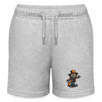 Vogelscheuche / Erntehelfer / Maisfeld / Feld - Kinder Organic Joggingshorts Mini Bolter von Stanley/Stella - Grau meliert - Vorne