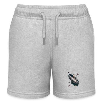 Aventure en vaisseau spatial aux confins de l’espace - Short de jogging enfant bio Stanley/Stella - gris chiné - Devant