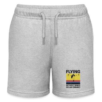 Gleitschirmpilot Gleitschirm Abenteuer Outdoor - Kinder Organic Joggingshorts Mini Bolter von Stanley/Stella - Grau meliert - Vorne