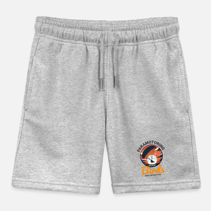 Paramotor Pilot Paramotoring Powered Paraglider Kids Organic Sweat Shorts by Stanley/Stella