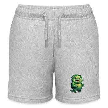 Le monstre - Short de jogging enfant bio Stanley/Stella - gris chiné - Devant