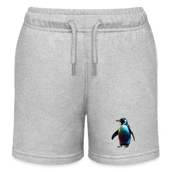 Penguin - Kids Organic Sweat Shorts by Stanley/Stella - heather grey - Front