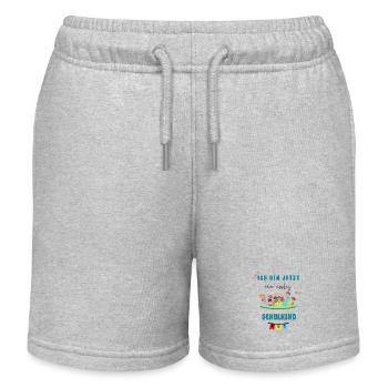 I'm a cool schoolchild now - Kids Organic Sweat Shorts by Stanley/Stella - heather grey - Front