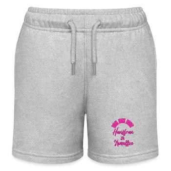 Hausfrau im Homeoffice - Kinder Organic Joggingshorts Mini Bolter von Stanley/Stella - Grau meliert - Vorne