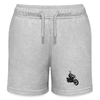 Biker Rabbit - Kids Organic Sweat Shorts by Stanley/Stella - heather grey - Front