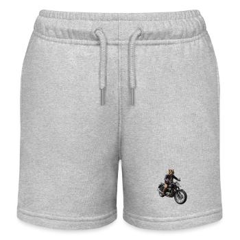 Tiger biker - Kids Organic Sweat Shorts by Stanley/Stella - heather grey - Front