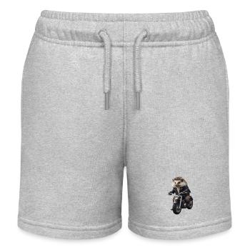 Hérisson motard - Short de jogging enfant bio Stanley/Stella - gris chiné - Devant