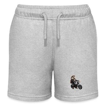 Herisson motard - Short de jogging enfant bio Stanley/Stella - gris chiné - Devant