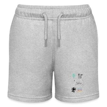 Travail vs vacances - Short de jogging enfant bio Stanley/Stella - gris chiné - Devant