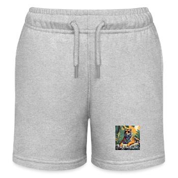 Wild Vibes uniquement Tigre - Short de jogging enfant bio Stanley/Stella - gris chiné - Devant