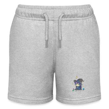 Cute Witch with Hat and Potions - Kids Organic Sweat Shorts by Stanley/Stella - heather grey - Front