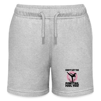 Fighting spirit with style - Kids Organic Sweat Shorts by Stanley/Stella - heather grey - Front