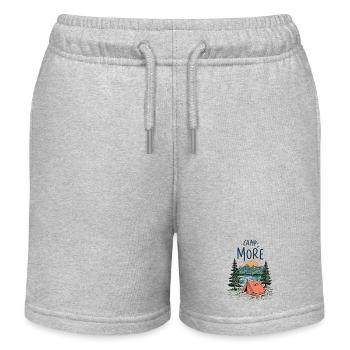 camp more - Kids Organic Sweat Shorts by Stanley/Stella - heather grey - Front