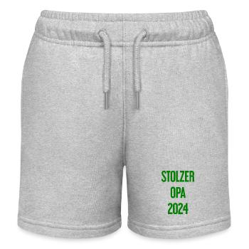 Stolzer Opa 2024 – Perfekt für frischgebackene Opa - Kinder Organic Joggingshorts Mini Bolter von Stanley/Stella - Grau meliert - Vorne