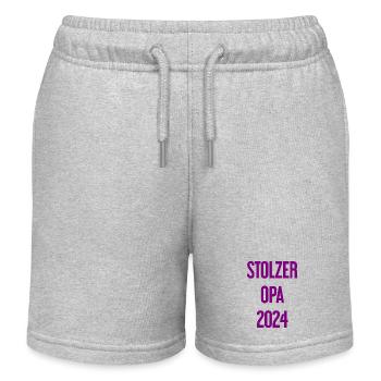 Stolzer Opa 2024 – Perfekt für frischgebackene Opa - Kinder Organic Joggingshorts Mini Bolter von Stanley/Stella - Grau meliert - Vorne