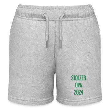 Stolzer Opa 2024 – Perfekt für frischgebackene Opa - Kinder Organic Joggingshorts Mini Bolter von Stanley/Stella - Grau meliert - Vorne