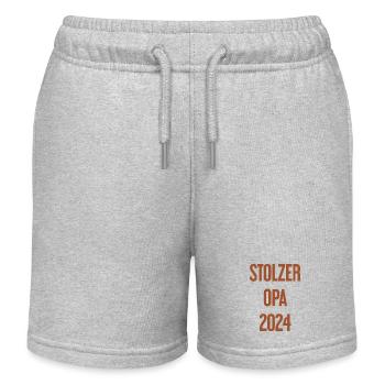 Stolzer Opa 2024 – Perfekt für frischgebackene Opa - Kinder Organic Joggingshorts Mini Bolter von Stanley/Stella - Grau meliert - Vorne