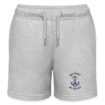 Mein Boot Meine Regeln Anker und Seil - Kinder Organic Joggingshorts Mini Bolter von Stanley/Stella - Grau meliert - Vorne