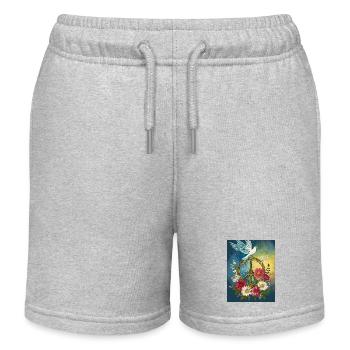Frieden - Kinder Organic Joggingshorts Mini Bolter von Stanley/Stella - Grau meliert - Vorne
