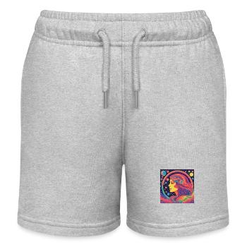Jungfrau Sternzeichen Sterne Geschenk - Kinder Organic Joggingshorts Mini Bolter von Stanley/Stella - Grau meliert - Vorne