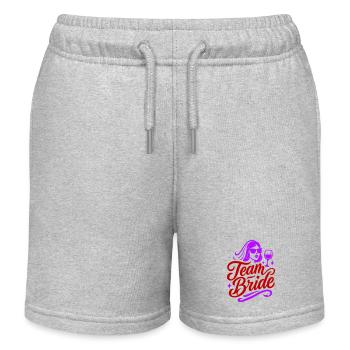 Team Braut Junggesellin - Kinder Organic Joggingshorts Mini Bolter von Stanley/Stella - Grau meliert - Vorne