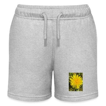 Dandelion Glow - Kids Organic Sweat Shorts by Stanley/Stella - heather grey - Front