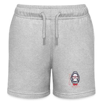 Monsieur Singe - Short de jogging enfant bio Stanley/Stella - gris chiné - Devant