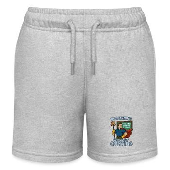 Apprendre sans propreté – super-héros - Short de jogging enfant bio Stanley/Stella - gris chiné - Devant