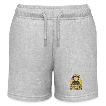 Nachwuchs Feuerwehrfrau – Tatütata! - Kinder Organic Joggingshorts Mini Bolter von Stanley/Stella - Grau meliert - Vorne