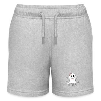 Petite fille fantôme je halloween - Short de jogging enfant bio Stanley/Stella - gris chiné - Devant