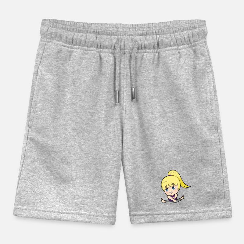 Chibi Anime Manga Splitkick Kids Organic Sweat Shorts by Stanley/Stella