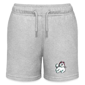 Mignon Samoyède - Short de jogging enfant bio Stanley/Stella - gris chiné - Devant
