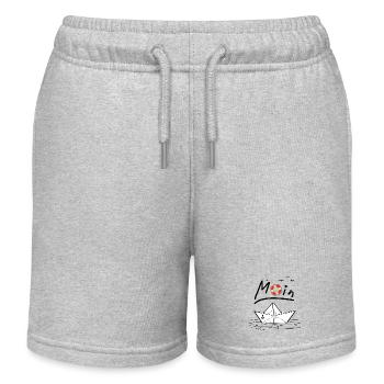 Moin Papierboot Möwe Rettungsring Fisch Nord Anker - Kinder Organic Joggingshorts Mini Bolter von Stanley/Stella - Grau meliert - Vorne