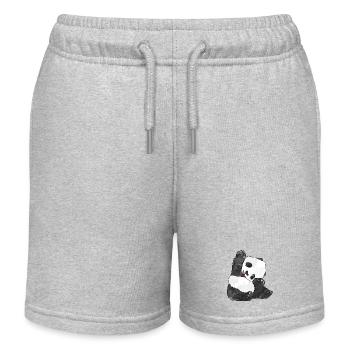 Panda - Kinder Organic Joggingshorts Mini Bolter von Stanley/Stella - Grau meliert - Vorne