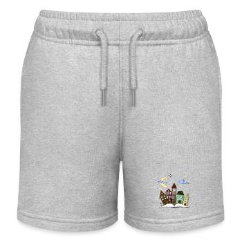 Märchenhafte Stadt der Nächte - Kinder Organic Joggingshorts Mini Bolter von Stanley/Stella - Grau meliert - Vorne