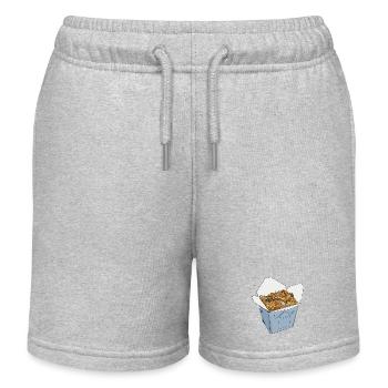 Coole Food Box zum Mitnehmen - Kinder Organic Joggingshorts Mini Bolter von Stanley/Stella - Grau meliert - Vorne