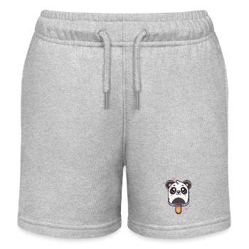 Motif de glace panda mignon pour l’été - Short de jogging enfant bio Stanley/Stella - gris chiné - Devant