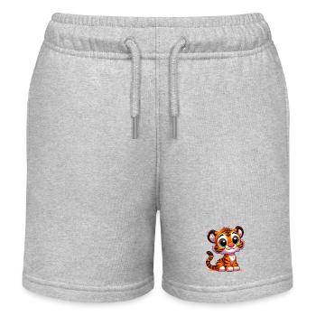 Tiger - Kinder Organic Joggingshorts Mini Bolter von Stanley/Stella - Grau meliert - Vorne