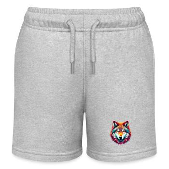 Wolf - Kinder Organic Joggingshorts Mini Bolter von Stanley/Stella - Grau meliert - Vorne