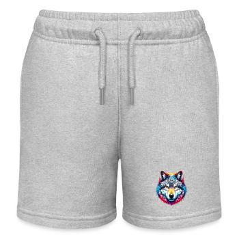 Wolf - Kids Organic Sweat Shorts by Stanley/Stella - heather grey - Front