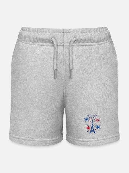 Liberté Egalité Fraternité - Short de jogging enfant bio Stanley/Stella - gris chiné