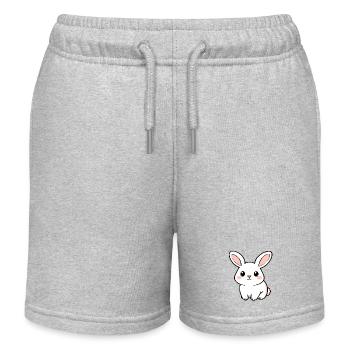 Weisses Kaninchen - Kinder Organic Joggingshorts Mini Bolter von Stanley/Stella - Grau meliert - Vorne