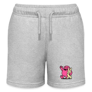 Heureux amis ! - Short de jogging enfant bio Stanley/Stella - gris chiné - Devant