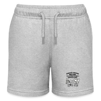 Humoristische Büro-Motivation - Kinder Organic Joggingshorts Mini Bolter von Stanley/Stella - Grau meliert - Vorne