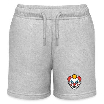 Clown Halloween - Kinder Organic Joggingshorts Mini Bolter von Stanley/Stella - Grau meliert - Vorne